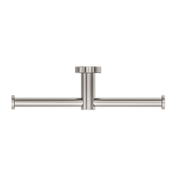 Nero Mecca Double Toilet Roll Holder Brushed Nickel - Sydney Home Centre