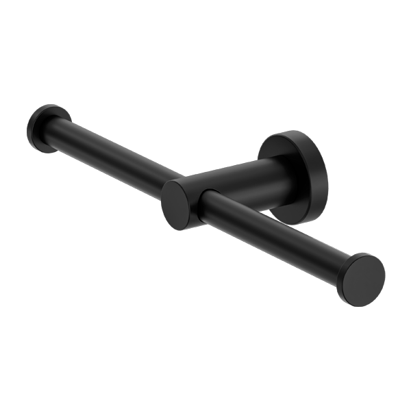 Nero Mecca Double Toilet Roll Holder Matte Black - Sydney Home Centre