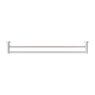 Nero Mecca Double Towel Rail 800mm Brushed Nickel - Sydney Home Centre