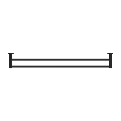 Nero Mecca Double Towel Rail 800mm Matte Black - Sydney Home Centre