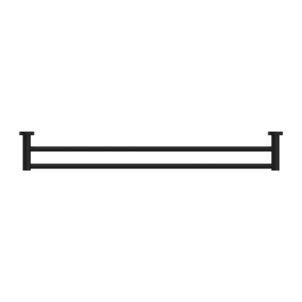 Nero Mecca Double Towel Rail 800mm Matte Black - Sydney Home Centre