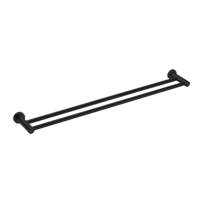 Nero Mecca Double Towel Rail 800mm Matte Black - Sydney Home Centre