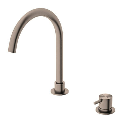 Nero Mecca Hob Basin Mixer Round Spout Brushed Bronze - Sydney Home Centre