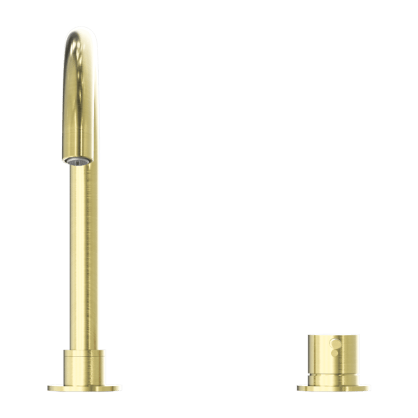 Nero Mecca Hob Basin Mixer Round Spout Brushed Gold - Sydney Home Centre