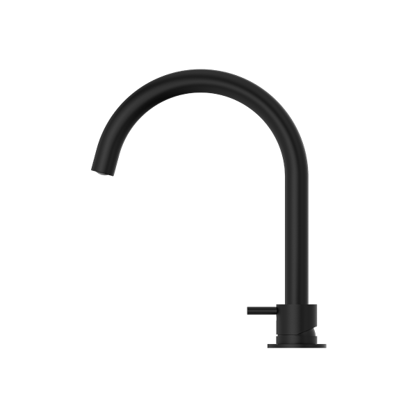 Nero Mecca Hob Basin Mixer Round Spout Matte Black - Sydney Home Centre