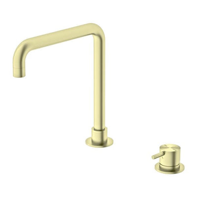 Nero Mecca Hob Basin Mixer Square Spout Brushed Gold - Sydney Home Centre