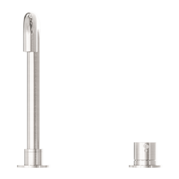 Nero Mecca Hob Basin Mixer Square Spout Brushed Nickel - Sydney Home Centre