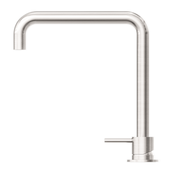 Nero Mecca Hob Basin Mixer Square Spout Brushed Nickel - Sydney Home Centre