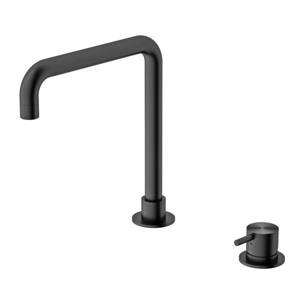 Nero Mecca Hob Basin Mixer Square Spout Gun Metal - Sydney Home Centre