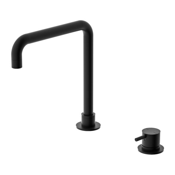 Nero Mecca Hob Basin Mixer Square Spout Matte Black - Sydney Home Centre