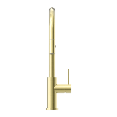 Nero Mecca Pull Out Sink Mixer With Vegie Spray Function Brushed Gold - Sydney Home Centre