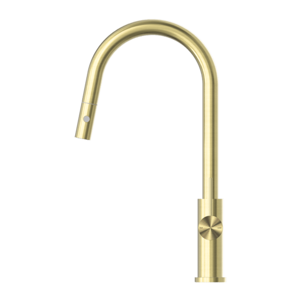 Nero Mecca Pull Out Sink Mixer With Vegie Spray Function Brushed Gold - Sydney Home Centre