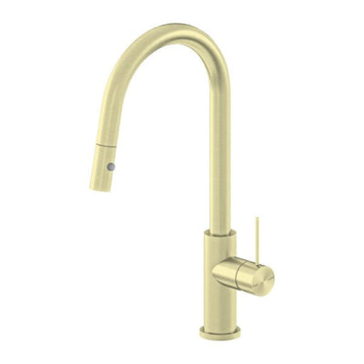 Nero Mecca Pull Out Sink Mixer With Vegie Spray Function Brushed Gold - Sydney Home Centre