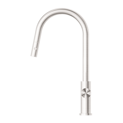 Nero Mecca Pull Out Sink Mixer With Vegie Spray Function Brushed Nickel - Sydney Home Centre