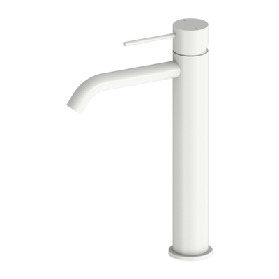 Nero Mecca Tall Basin Mixer Matte White - Sydney Home Centre