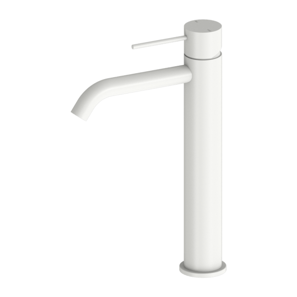 Nero Mecca Tall Basin Mixer Matte White - Sydney Home Centre