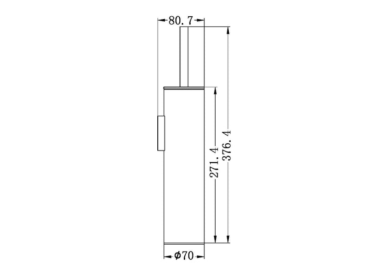 Nero Mecca Toilet Brush Holder Gun Metal - Sydney Home Centre