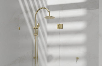 Nero Mecca Twin Shower With Air Shower Brushed Gold - Sydney Home Centre