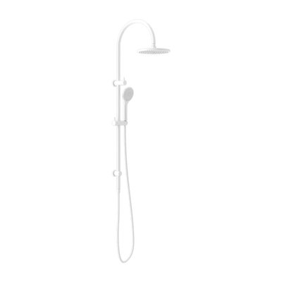 Nero Mecca Twin Shower With Air Shower Matte White - Sydney Home Centre