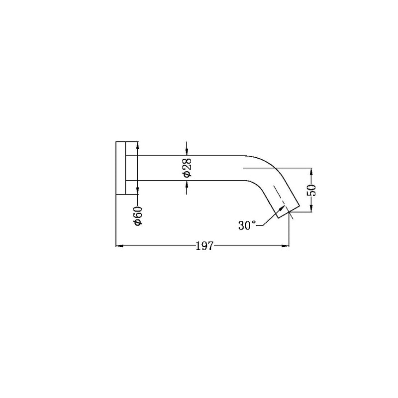 Nero Mecca Wallmount Sensor Taps Brushed Nickel - Sydney Home Centre