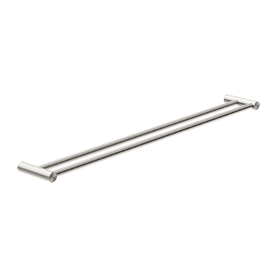 Nero New Mecca Double Towel Rail 800mm Brushed Nickel - Sydney Home Centre