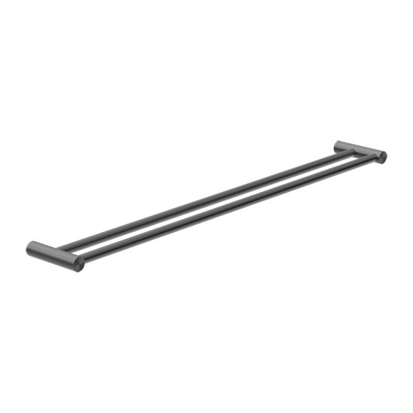 Nero New Mecca Double Towel Rail 800mm Gun Metal - Sydney Home Centre