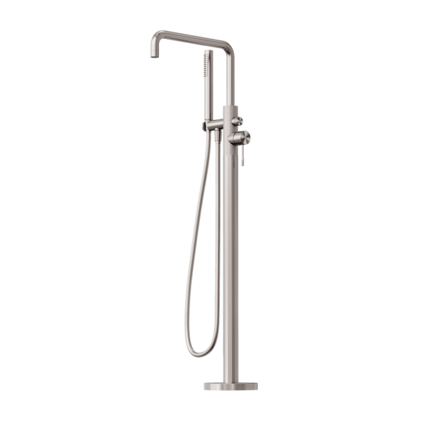 Nero Opal Free Standing Bath Mixer With Hand Shower Brushed Nickel - Sydney Home Centre