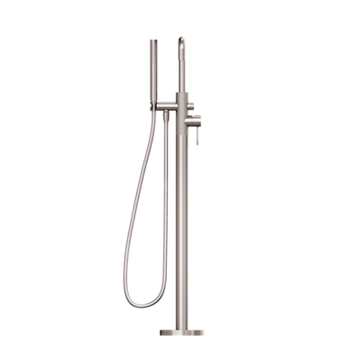 Nero Opal Free Standing Bath Mixer With Hand Shower Brushed Nickel - Sydney Home Centre