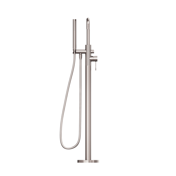 Nero Opal Free Standing Bath Mixer With Hand Shower Brushed Nickel - Sydney Home Centre