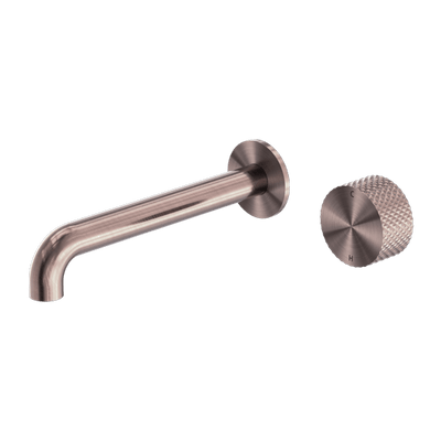 Nero Opal Progressive Wall Basin/Bath Mixer 160mm Spout Brushed Bronze - Sydney Home Centre