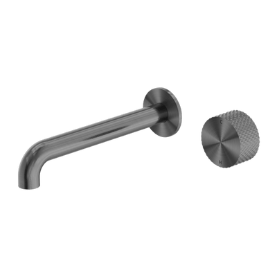 Nero Opal Progressive Wall Basin/Bath Mixer 160mm Spout Graphite - Sydney Home Centre