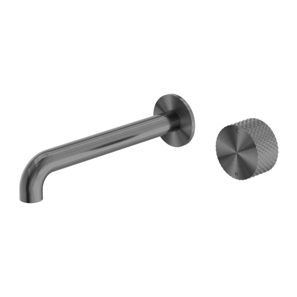 Nero Opal Progressive Wall Basin/Bath Mixer 160mm Spout Graphite - Sydney Home Centre