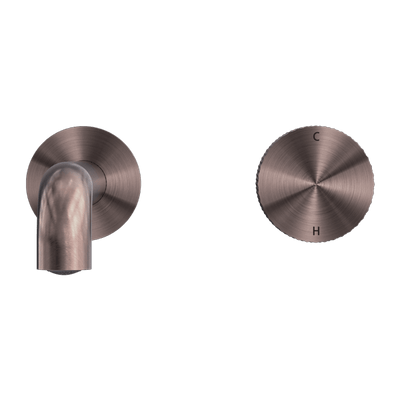 Nero Opal Progressive Wall Basin/Bath Mixer 185mm Spout Brushed Bronze - Sydney Home Centre