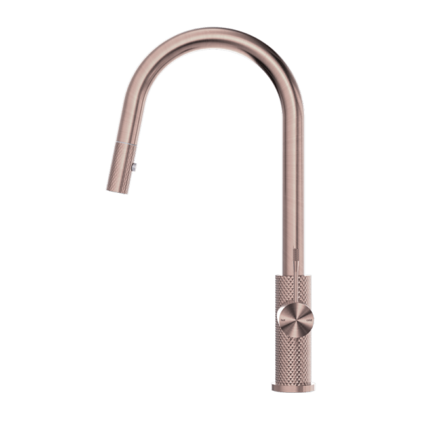 Nero Opal Pull Out Sink Mixer With Vegie Spray Function Brushed Bronze - Sydney Home Centre