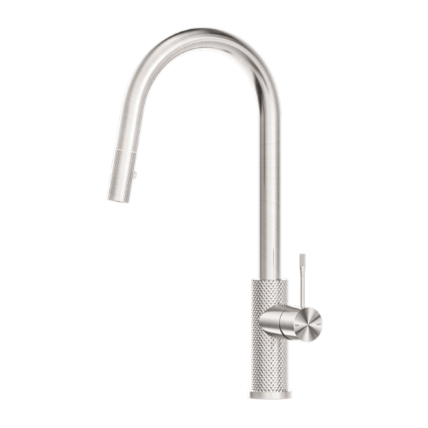 Nero Opal Pull Out Sink Mixer With Vegie Spray Function Brushed Nickel - Sydney Home Centre