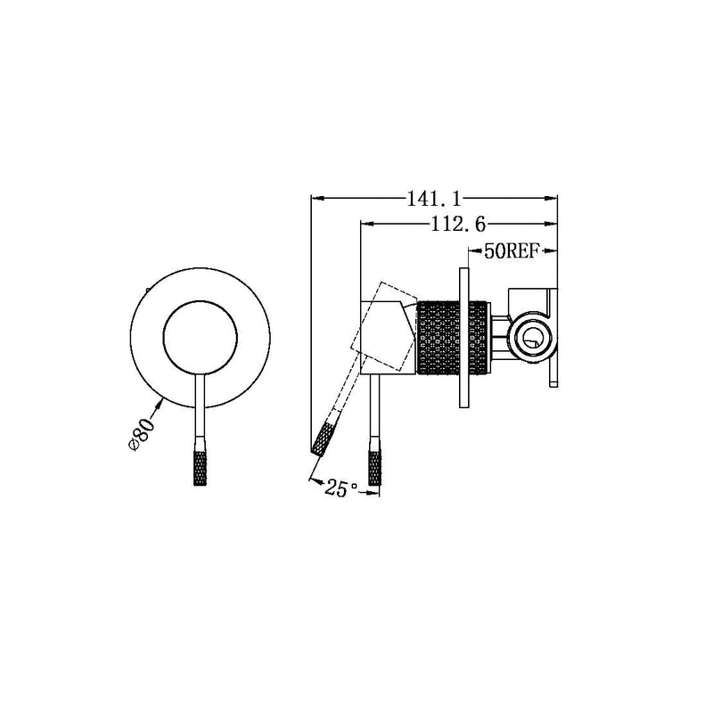 Nero Opal Shower Mixer Brushed Nickel - Sydney Home Centre