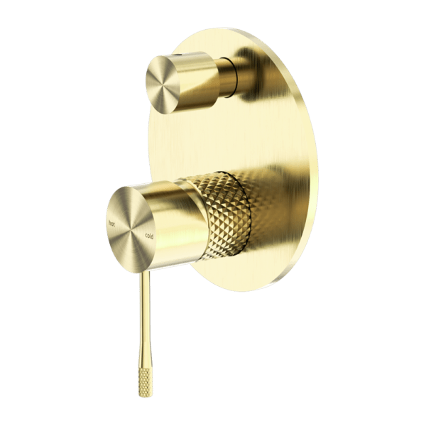 Nero Opal Shower Mixer With Divertor Brushed Gold - Sydney Home Centre