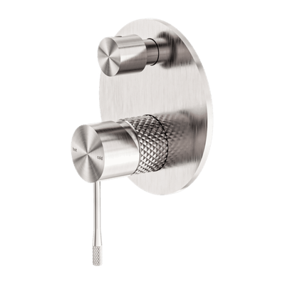 Nero Opal Shower Mixer With Divertor Brushed Nickel - Sydney Home Centre