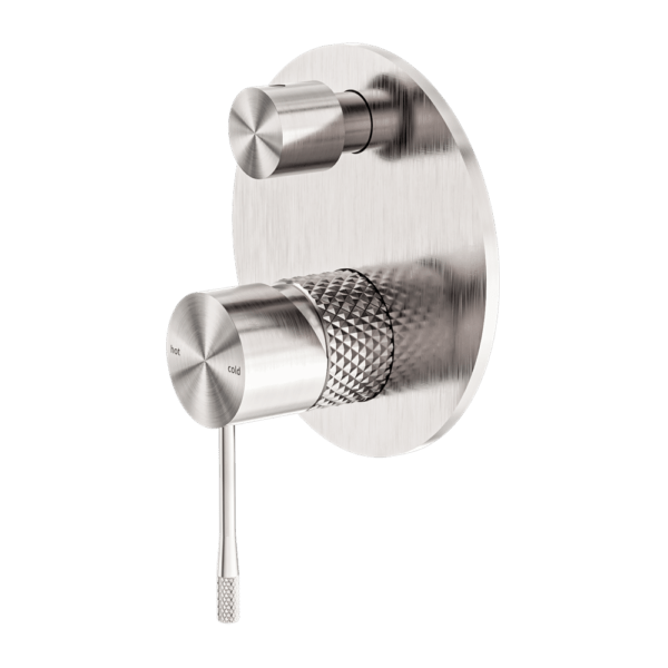 Nero Opal Shower Mixer With Divertor Brushed Nickel - Sydney Home Centre