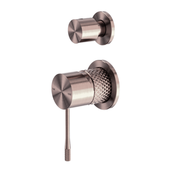 Nero Opal Shower Mixer With Divertor Separate Plate Brushed Bronze - Sydney Home Centre