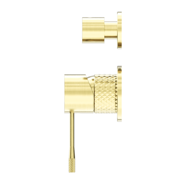 Nero Opal Shower Mixer With Divertor Separate Plate Brushed Gold - Sydney Home Centre