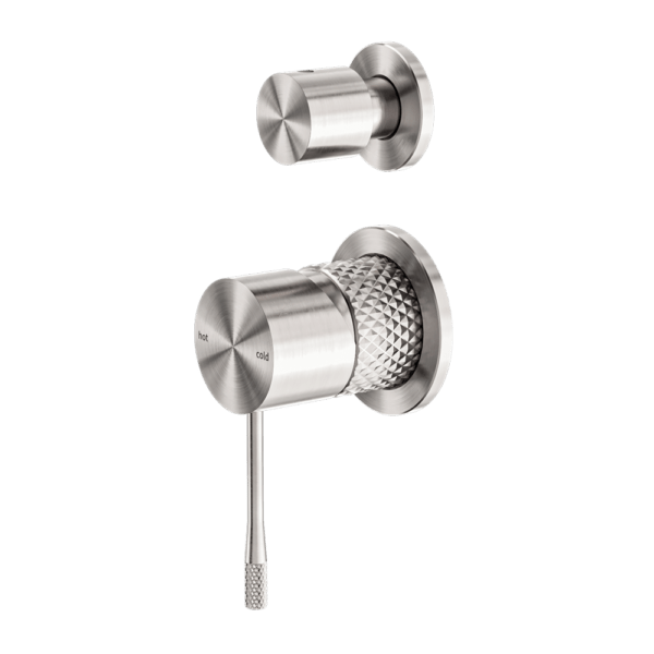 Nero Opal Shower Mixer With Divertor Separate Plate Brushed Nickel - Sydney Home Centre