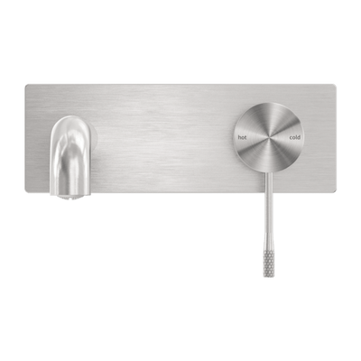 Nero Opal Wall Basin / Bath Mixer Brushed Nickel - Sydney Home Centre