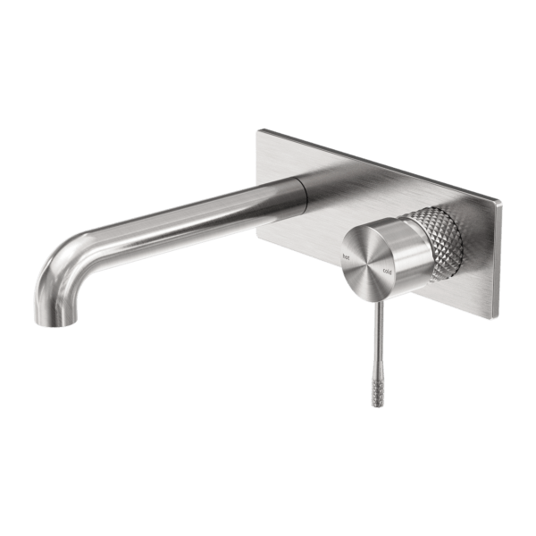 Nero Opal Wall Basin / Bath Mixer Brushed Nickel - Sydney Home Centre