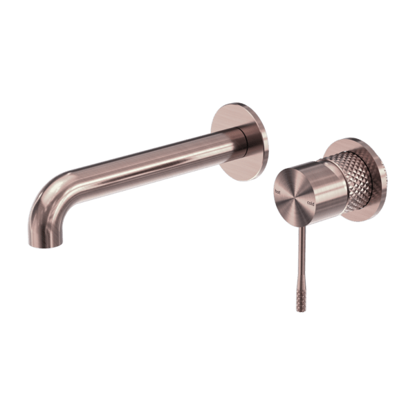 Nero Opal Wall Basin / Bath Mixer With Separate Backing Plate Brushed Bronze - Sydney Home Centre