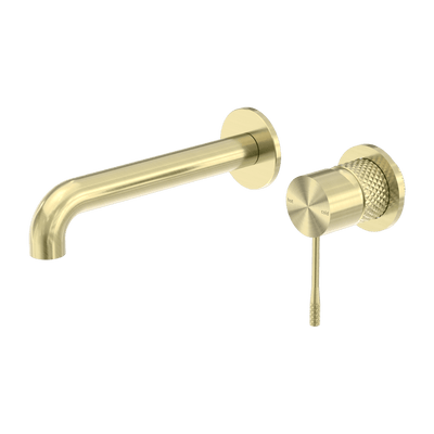 Nero Opal Wall Basin / Bath Mixer With Separate Backing Plate Brushed Gold - Sydney Home Centre