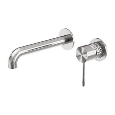 Nero Opal Wall Basin Bath Mixer With Separate Backing Plate Brushed Nickel - Sydney Home Centre