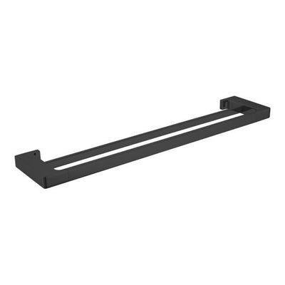 Nero Pearl Double Towel Rail 600mm Matte Black - Sydney Home Centre