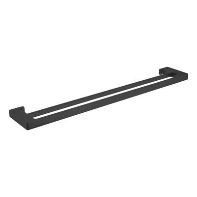 Nero Pearl Double Towel Rail 800mm Matte Black - Sydney Home Centre