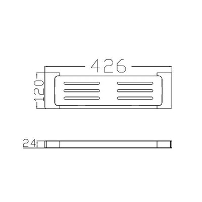 Nero Pearl Metal Shelf Gun Metal - Sydney Home Centre